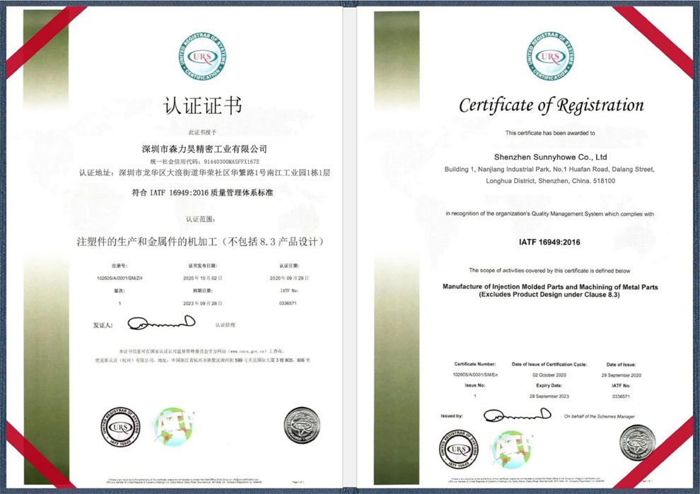 IATF16949 Certification