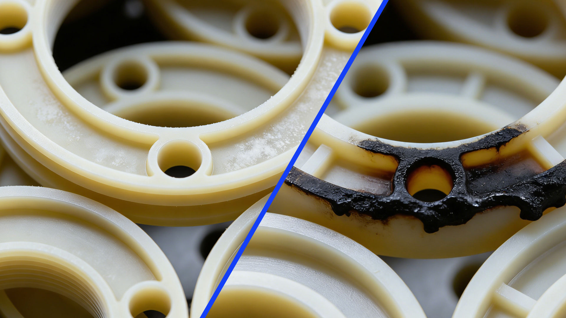 PEEK Appearance Defect (Melting and Whitening) Judgment Examples